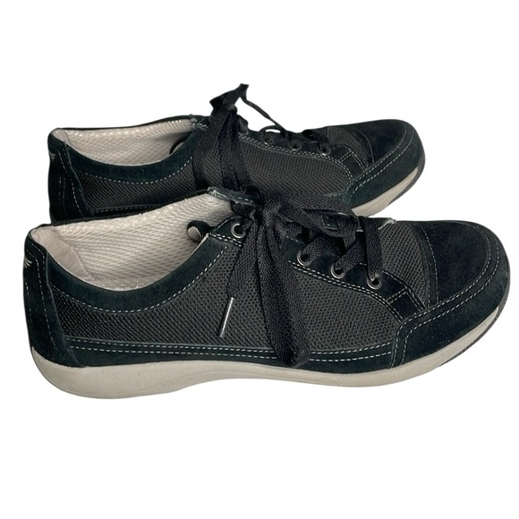 Dansko Harmony Black Lace-Up Suede Sneakers Size 39 - Picture 1 of 8